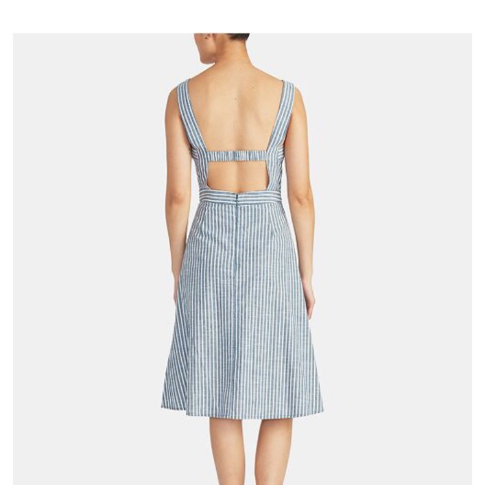 Navy stripped cotton dress by Rachel Roy